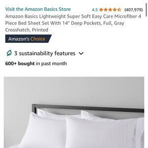 Amazon Basic Microfiber Full Size Sheets